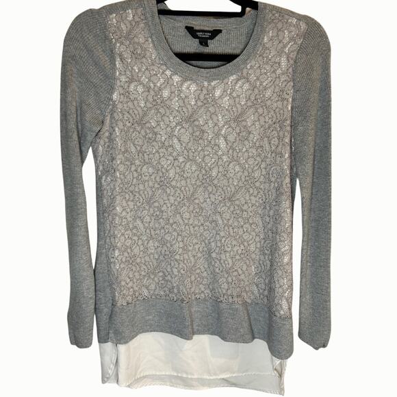 Simply Vera Wang Small Sweater With Longer Tunic Style Lace Size Small - Picture 1 of 8